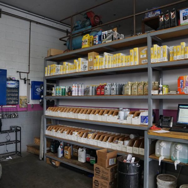 Equipment and supplies at The Muffler Shop