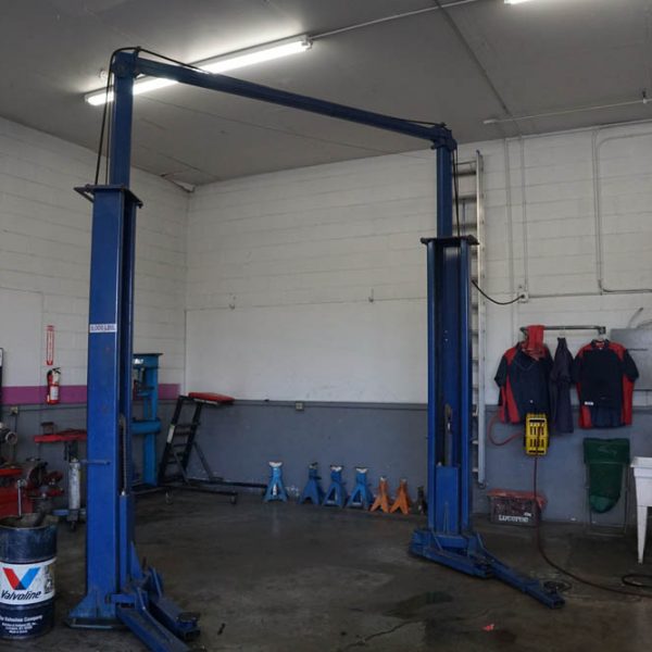 Inside The Muffler Shop's garage