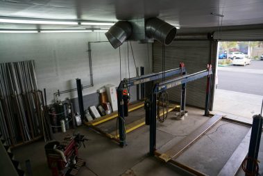 The Muffler Shop's garage