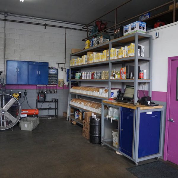 Equipment and supplies at The Muffler Shop