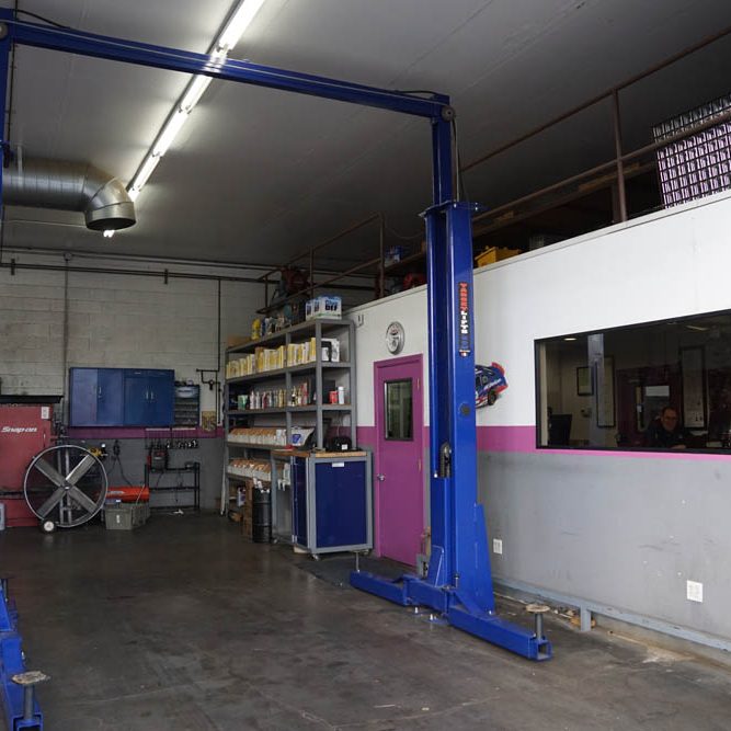 The Muffler Shop's garage